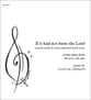If it had not been the Lord SATB choral sheet music cover